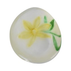 Yellow Floral Paperweight 9x12cm Yellow Floral Paperweight 9x12cm
