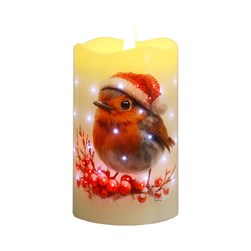 LED Robin Candle 7.5cm x 12.5cm LED Robin Candle 7.5cm x 12.5cm