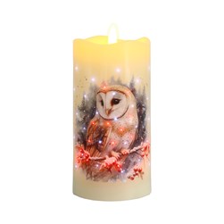 LED Owl Candle 7.5cm x 15cm LED Owl Candle 7.5cm x 15cm