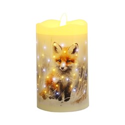LED Fox Candle 7.5cm x 12.5cm