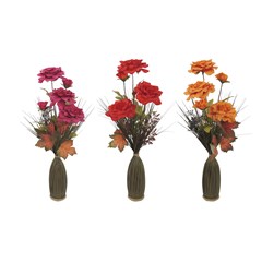 Rose Bottle Florals 56cm 3 Assorted Rose Bottle Florals 56cm 3 Assorted