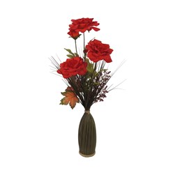 Red Rose Bottle Floral 56cm