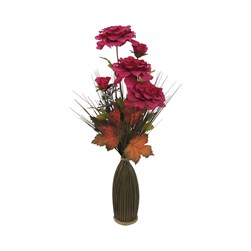 Fushia Rose Bottle Floral 56cm Fushia Rose Bottle Floral 56cm