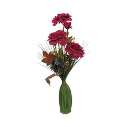 Fuchsia Rose Bottle Floral 56cm