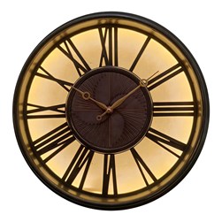 Bronze LED Wall Clock 40cm