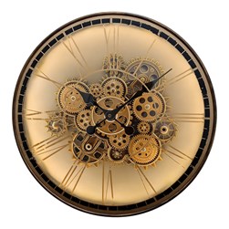 Antique Bronze LED Wall Clock 50cm