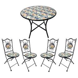 Altino Bistro Set 90x75cm x 4 Chairs Altino Bistro Set 90x75cm x 4 Chairs