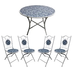 Bosoro Bistro Set 90x75cm x 4 Chairs Bosoro Bistro Set 90x75cm x 4 Chairs