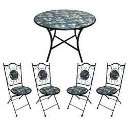 Fasano Bistro Set 90x75cm x 4 Chairs Fasano Bistro Set 90x75cm x 4 Chairs