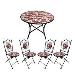 Morello Bistro Set 90x75cm x 4 Chairs Morello Bistro Set 90x75cm x 4 Chairs