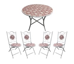 Larino Bistro Set 90x75cm x 4 Chairs