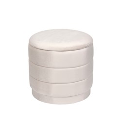Storage Ottoman Ivory with Tray Top 39x37cm Storage Ottoman Ivory with Tray Top 39x37cm