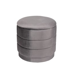 Storage Ottoman Grey with Tray Top 39x37cm Storage Ottoman Grey with Tray Top 39x37cm
