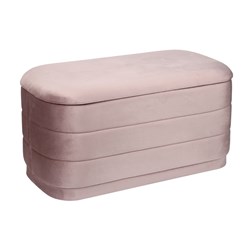Storage Ottoman Pink with Tray Top 76x38cm