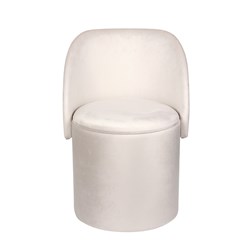 Chair Storage Ottoman Ivory 50x46x71cm