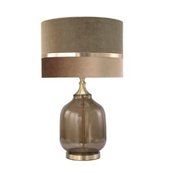 Brown Velvet Stripe Table Lamp 60cm Brown Velvet Stripe Table Lamp 60cm