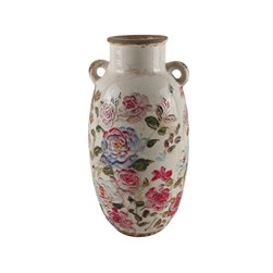 Vintage Rose Amphora Vase 25cm