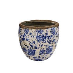 Indigo Floral Planter 14cm