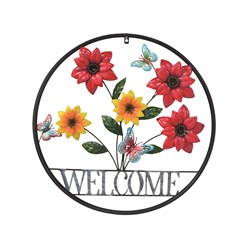 Red Yellow Floral Wall Art 62cm