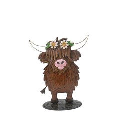 Highland Cow Floral Ornament 61x50cm