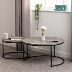 Storm Marble Table Set 77/57cm Storm Marble Table Set 77/57cm