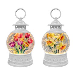 LED Tulip and Daffodil Spinner 23cm 2 Assorted