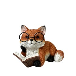 Fox Reading 17cm Fox Reading 17cm