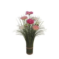 Pink Dahlia Rose Grass Bundle 45cm