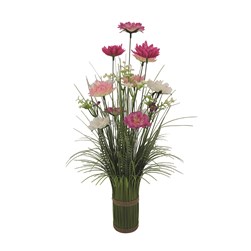 Pink Dahlia Rose Grass Bundle 65cm Pink Dahlia Rose Grass Bundle 65cm