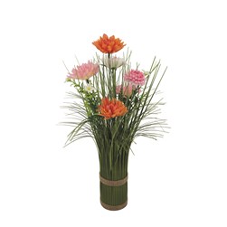Orange Dahlia Rose Grass Bundle 45cm Orange Dahlia Rose Grass Bundle 45cm