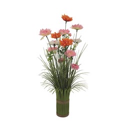 Orange Dahlia Rose Grass Bundle 65cm Orange Dahlia Rose Grass Bundle 65cm