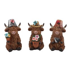 Highland Cow 14cm 3 Assorted Highland Cow 14cm 3 Assorted
