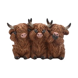 Highland Cow Trio 12cm