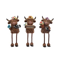 Highland Shelf Sitter 9cm 3 Assorted Highland Shelf Sitter 9cm 3 Assorted