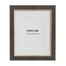 Grey Woodgrain Photo Frame 6x8