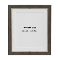 Grey Woodgrain Photo Frame 8x10