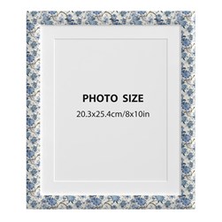 Blue Floral Photo Frame 8x10