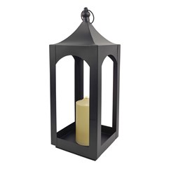 LED Pagoda Lantern Black 45cm