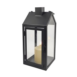 LED House Lantern Black 32cm