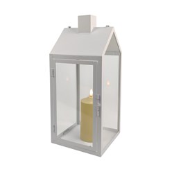 LED House Lantern White 42cm
