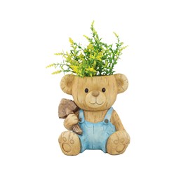 Bear Planter Blue 25cm