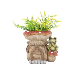 Mushroom & Frog Planter 21cm Mushroom & Frog Planter 21cm