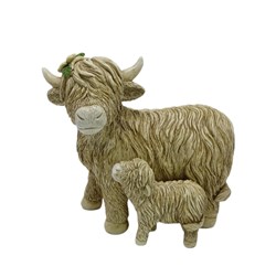 Mother & Son Highland Cow 15cm