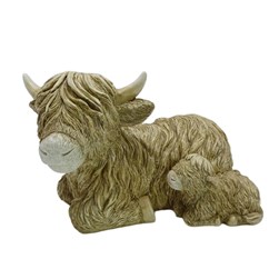 Mother & Son Highland Cow 13cm