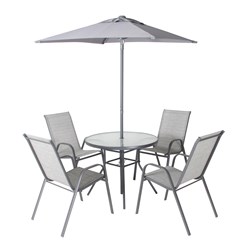 Mataro Patio Set and Umbrella Mataro Patio Set and Umbrella