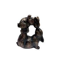 Bronze Finish Rabbits 38cm