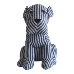 Blue Stripe Dog Doorstop