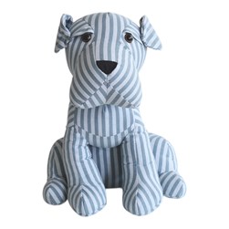 Blue Stripe Dog Doorstop