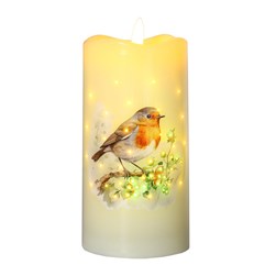 LED Robin Candle 7.5cmx15cm LED Robin Candle 7.5cmx15cm