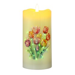 LED Tulip Candle 7.5cmx15cm